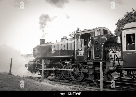 Vintage black and white photo of steam locomotive train - Greasley A.3 ...