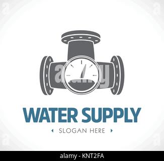 Water supply and sewage system - concept logo – stock illustration Stock Vector