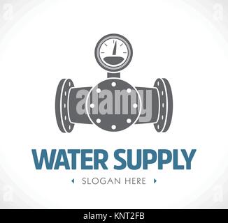 Water supply and sewage system - concept logo – stock illustration Stock Vector
