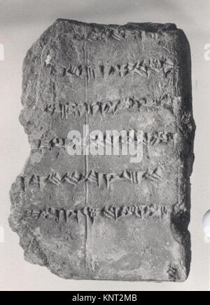 Cuneiform Colophon A fragment of a cuneiform tablet containing part of an ancient medical ...