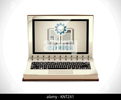 Book as knowledge base - User guide manual concept – stock illustration ...