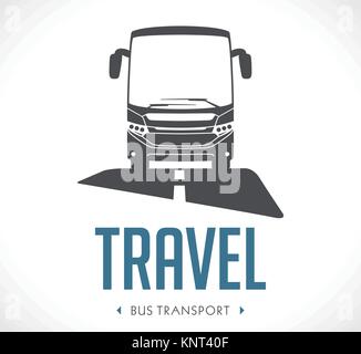 Bus transport logo – stock illustration Stock Vector