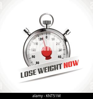 Lost your weight concept - stopwatch as body weight scales – stock illustration Stock Vector