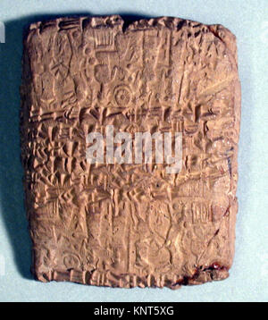 Cuneiform tablet case impressed with two cylinder seals, for cuneiform tablet 1983.135.5a- court deposition MET vs1983 135 5ac 328893 Stock Photo