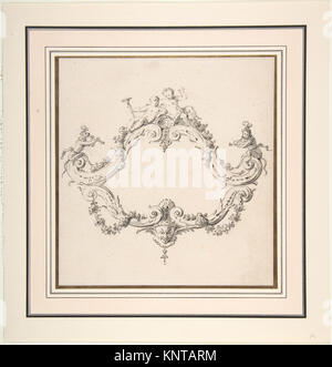 Design for a Rococo Cartouche with Putti and Monkeys MET DP807595 335934 Stock Photo