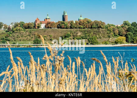 Tumskie Hill overlooking the Vistula River in Plock, Poland Stock Photo