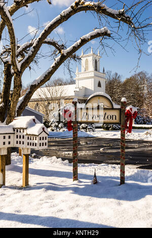 Snow Riverton   Riverton, Connecticut, USA Stock Photo