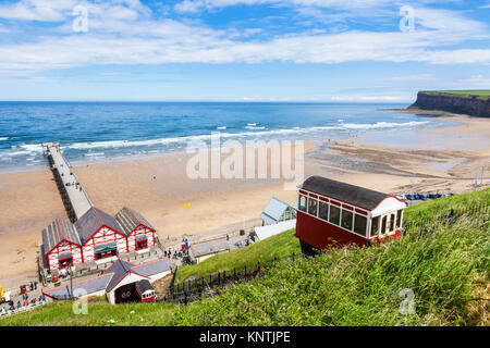 England saltburn by the sea England tramway saltburn cliff railway saltburn cliff tramway saltburn North Yorkshire Redcar and Cleveland England uk gb Stock Photo