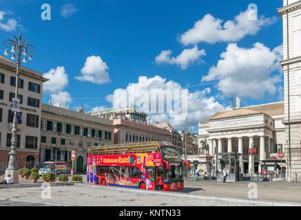 Piazza de Ferrari in the old town, Genoa, Liguria, Italy Stock Photo