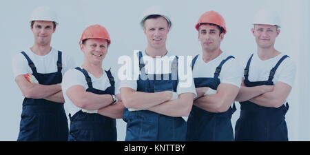 Group of professional industrial workers Stock Photo
