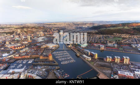 River Tawe in Swansea city Stock Photo