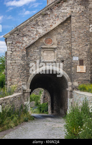 So called Wind Gate, part of Stephen Bathory Tower on the Old Town of Kamianets-Podilskyi city in Khmelnytskyi Oblast of western Ukraine Stock Photo