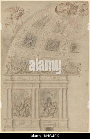 Illustration showing a design for the semi-dome of a church apse ...