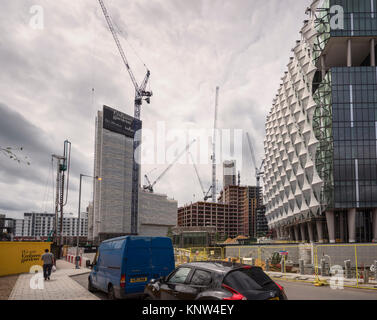New American Embassy and New luxury apartments are being built, Vauxhall, London, UK Stock Photo