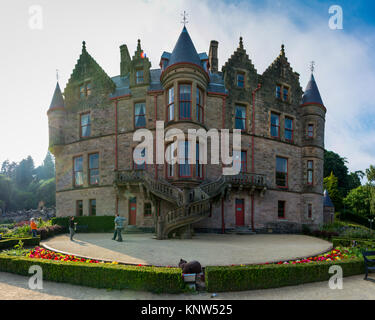 Belfast Castle Monument North Ireland Exterior Garden Front Perspective Stock Photo