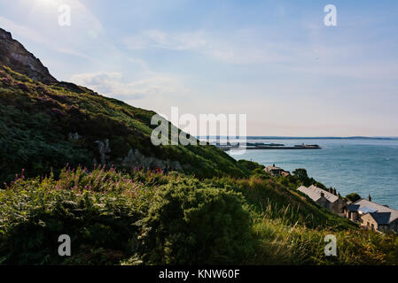 Howth Harbor Daytime Landscape Cliffside Nature Ireland Stock Photo