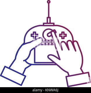 hand user with drone remote control icon Stock Vector Image & Art - Alamy