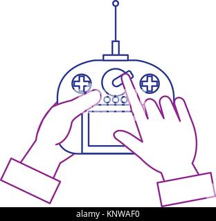 hand user with drone remote control icon Stock Vector Image & Art - Alamy