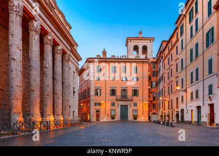 Square Piazza di Pietra in Rome, Italy. Stock Photo