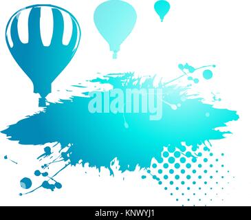 Abstract painted grunge stains background. Vector shapes elements Stock Vector