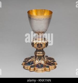 Chalice of Peter of Sassoferrato. Date: ca. 1341-42; Geography: Made in Siena, Italy; Culture: Italian; Medium: Silver-gilt, translucent enamels;