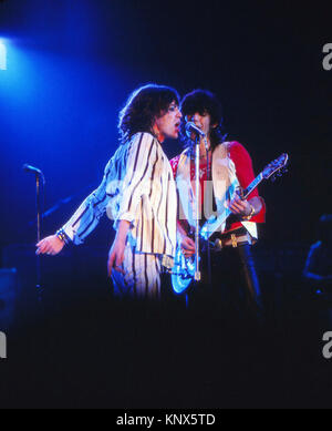 DALY CITY, CA - 1975: The Rolling Stones in concert at the Cow Palace in 1975. Daly City, California. Credit: Pat Johnson/MediaPunch Stock Photo