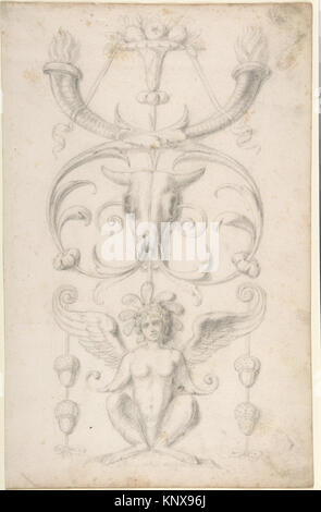 Grotesque Drawings Drawing of a grotesque inspired by a 16th-century decorative relief ...