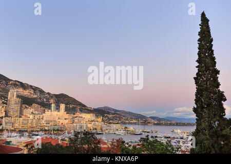Sunset in Monte Carlo, Monaco, Mediterranean Stock Photo