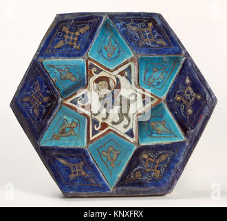 Hexagonal Tile Ensemble with Sphinx, ca. 1160s–70s, From Turkey, Konya ...