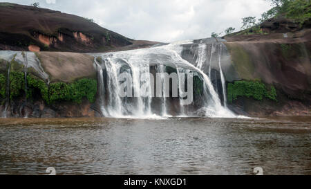 Tham Phra Waterfall . Bueng Kan Province in Thailand Stock Photo