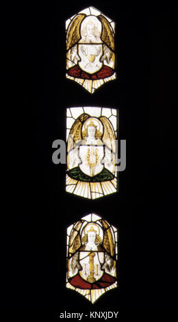 Composite Window of English Stained Glass MET ES6987 463580 Stock Photo