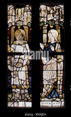 Composite Window of English Stained Glass MET ES6993 463580 Stock Photo