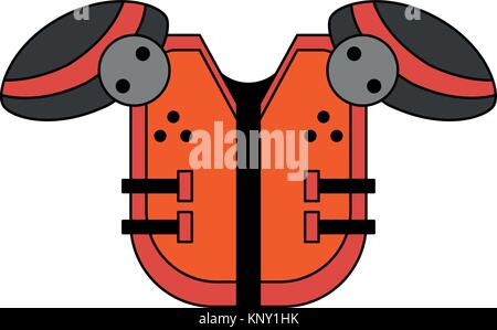 American football armour Stock Vector