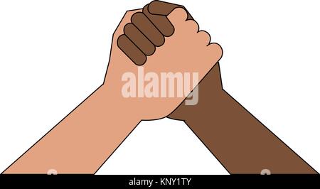 Ethnics hands symbol Stock Vector