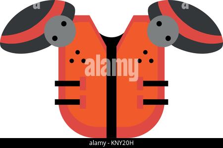 American football armour Stock Vector