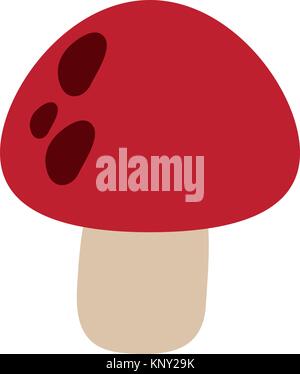 red mushroom isolated Stock Vector