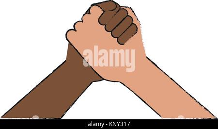 Ethnics hands symbol Stock Vector