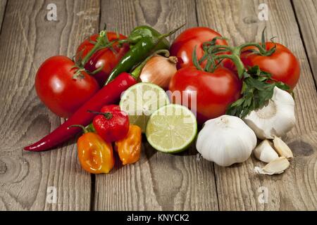 a set of spices and herbs Stock Photo