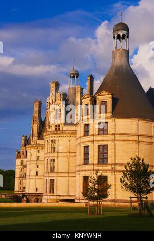 Chambord, Chambord Castle, Chateau de Chambord, Sunset, Loir et Cher, Loire Valley, Loire River, Val de Loire, UNESCO World Heritage Site, France.