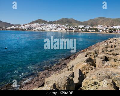 Beach San Jose White Village Almeria Andalucia Spain Fishing Port beach-san-jose-white-village-almeria-andalucia-spain-fishing-port