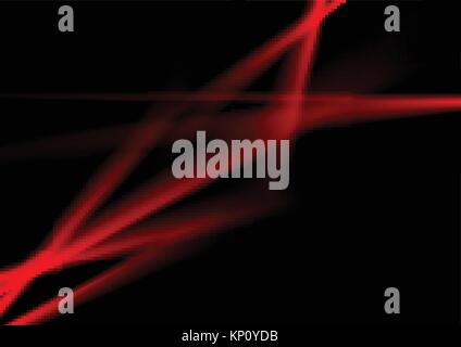 Dark red contrast abstract luminous stripes vector background Stock Vector