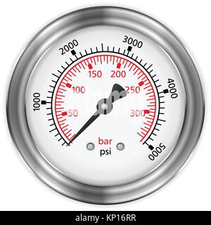 Manometer on a black background. Stock Vector