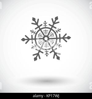 Snowflake flat icon Stock Vector