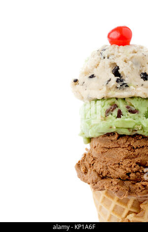 various flavors of ice cream Stock Photo