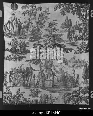 Copper plate printed cotton with King George III and his family MET 173917 228849 Stock Photo