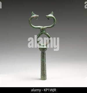 Bronze finial of a kerykeion (herald's staff) MET DP21009 255934 Stock Photo