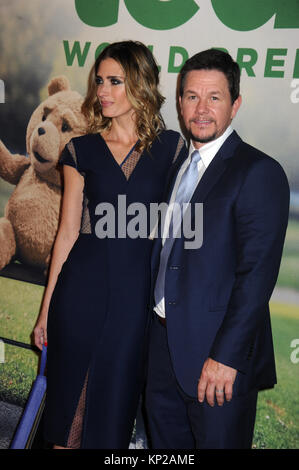 NEW YORK, NY - JUNE 24:  Rhea Durham, Mark Wahlberg attends the 'Ted 2' New York premiere at Ziegfeld Theater on June 24, 2015 in New York City.   People:  Rhea Durham, Mark Wahlberg Stock Photo