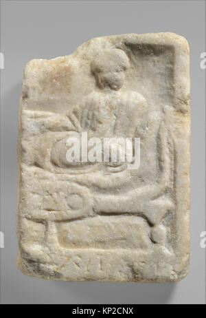 Fragment of a marble votive relief dedicated to a hero MET DP261229 255696 Stock Photo