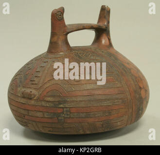 Double Spout and Bridge Bottle with Bird Handle MET 1979.206.384 312606 Stock Photo