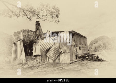 Frank Ewin Macklin's Historic Hut Stock Photo